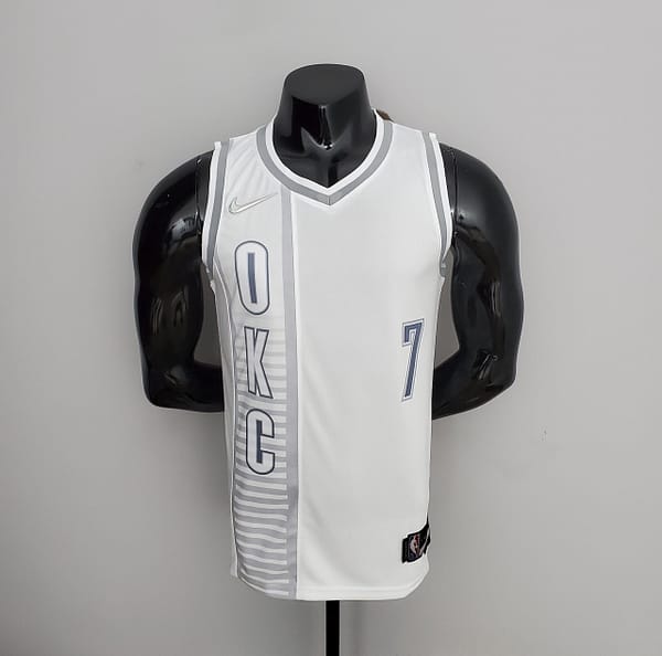 75th Anniversary 2202 Season Oklahoma City Thunder ANTHONY#7 City Edition White NBA Jersey
