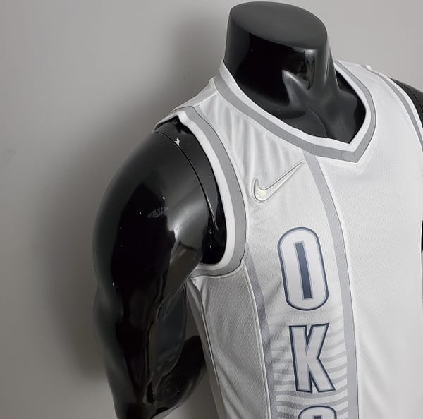 75th Anniversary 2202 Season Oklahoma City Thunder ANTHONY#7 City Edition White NBA Jersey - Image 5