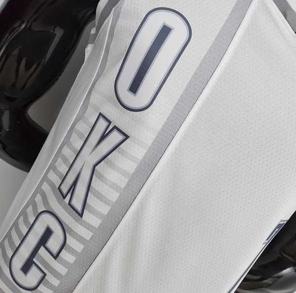 75th Anniversary 2202 Season Oklahoma City Thunder ANTHONY#7 City Edition White NBA Jersey - Image 8