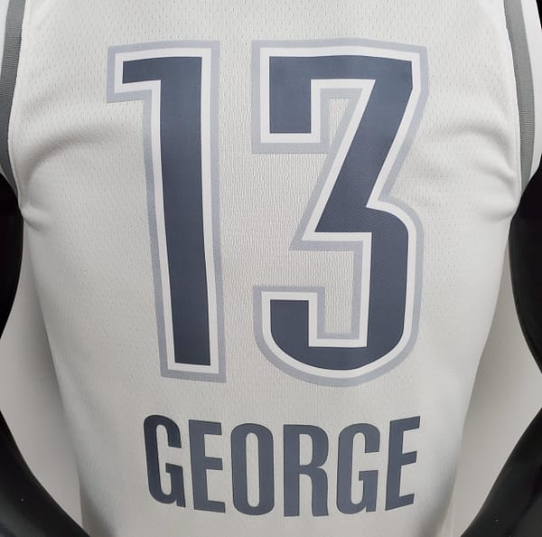 75th Anniversary 2202 Season Oklahoma City Thunder GEORGE#13 City Edition White NBA Jersey - Image 3