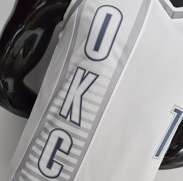 75th Anniversary 2202 Season Oklahoma City Thunder GEORGE#13 City Edition White NBA Jersey - Image 9