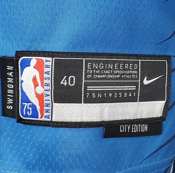 75th Anniversary 2202 Season EDWARDS#1 Minnesota Timberwolves City Edition Blue NBA Jersey - Image 2