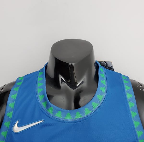 75th Anniversary 2202 Season EDWARDS#1 Minnesota Timberwolves City Edition Blue NBA Jersey - Image 6