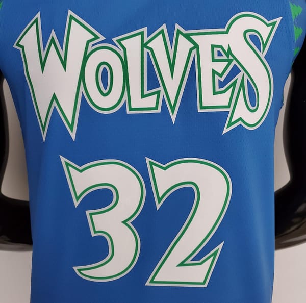 75th Anniversary 2202 Season TOWNS#32 Minnesota Timberwolves City Edition Blue NBA Jersey - Image 7