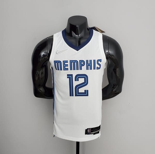 75th Anniversary Memphis Grizzlies MORANT#12 White NBA Jersey