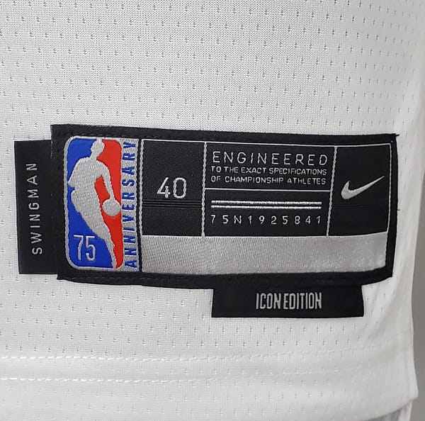75th Anniversary Memphis Grizzlies MORANT#12 White NBA Jersey - Image 2