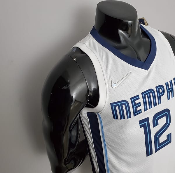 75th Anniversary Memphis Grizzlies MORANT#12 White NBA Jersey - Image 4