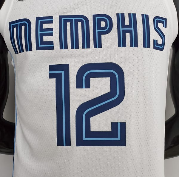 75th Anniversary Memphis Grizzlies MORANT#12 White NBA Jersey - Image 7