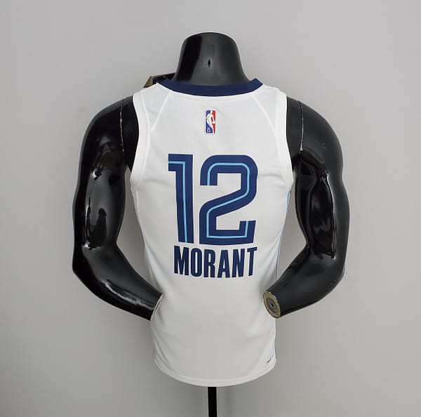 75th Anniversary Memphis Grizzlies MORANT#12 White NBA Jersey - Image 10