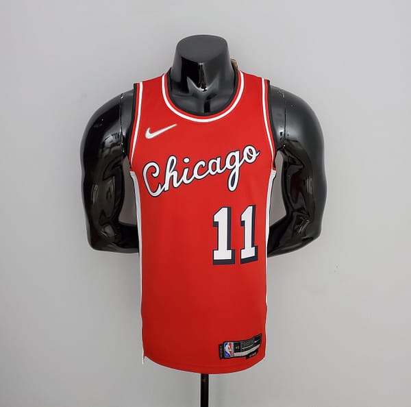 75th Anniversary 2022 Season Chicago Bulls DeROZAN#11 City Edition Red NBA Jersey