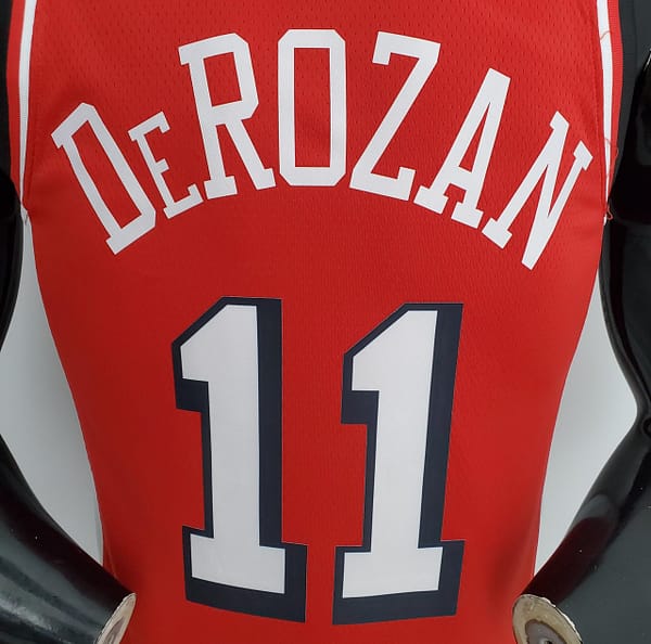75th Anniversary 2022 Season Chicago Bulls DeROZAN#11 City Edition Red NBA Jersey - Image 5