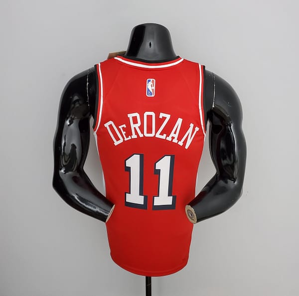 75th Anniversary 2022 Season Chicago Bulls DeROZAN#11 City Edition Red NBA Jersey - Image 6