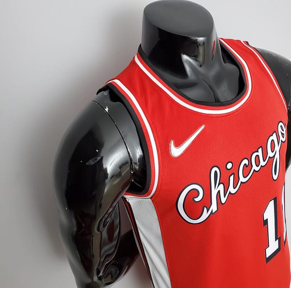 75th Anniversary 2022 Season Chicago Bulls DeROZAN#11 City Edition Red NBA Jersey - Image 7