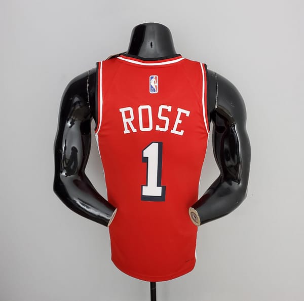 75th Anniversary 2022 Season Chicago Bulls ROSE#1 City Edition Red NBA Jersey - Image 4