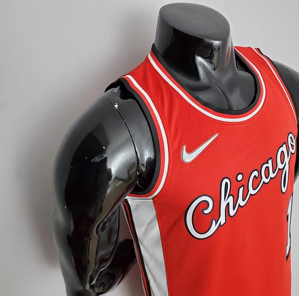 75th Anniversary 2022 Season Chicago Bulls ROSE#1 City Edition Red NBA Jersey - Image 7