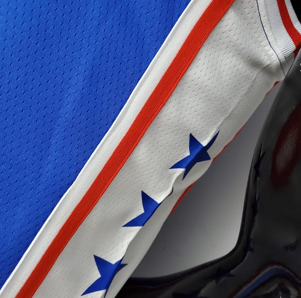75th Anniversary Philadelphia 76ers MAXEY#0 Blue NBA Jersey - Image 2