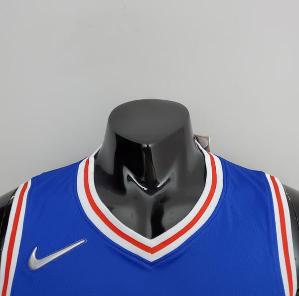 75th Anniversary Philadelphia 76ers MAXEY#0 Blue NBA Jersey - Image 8