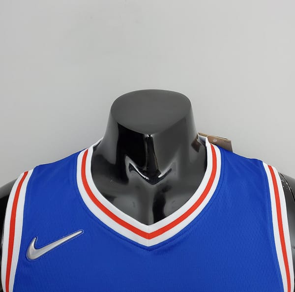 75th Anniversary Philadelphia 76ers HARDEN#1 Blue NBA Jersey - Image 6