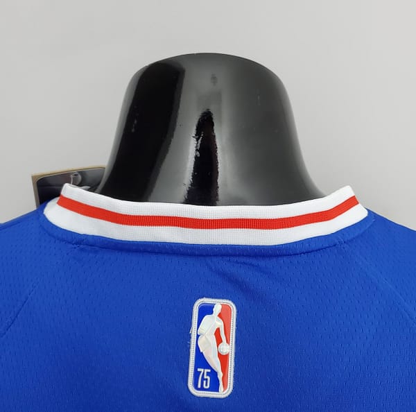 75th Anniversary Philadelphia 76ers EMBIID#21 Blue NBA Jersey - Image 2