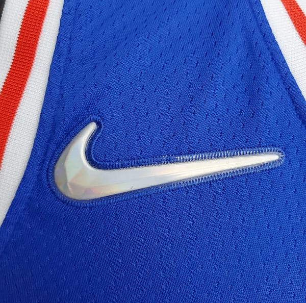 75th Anniversary Philadelphia 76ers EMBIID#21 Blue NBA Jersey - Image 6