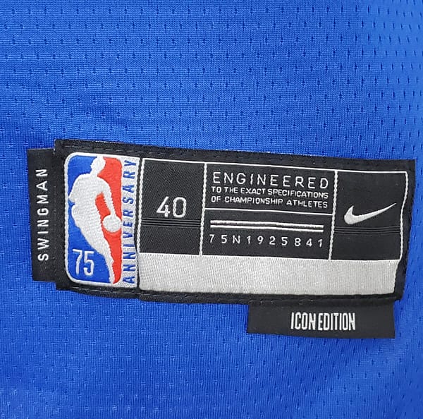 75th Anniversary Philadelphia 76ers SIMMONS#25 Blue NBA Jersey - Image 5