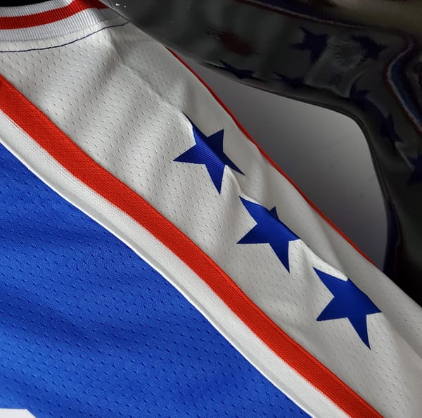 75th Anniversary Philadelphia 76ers SIMMONS#25 Blue NBA Jersey - Image 6