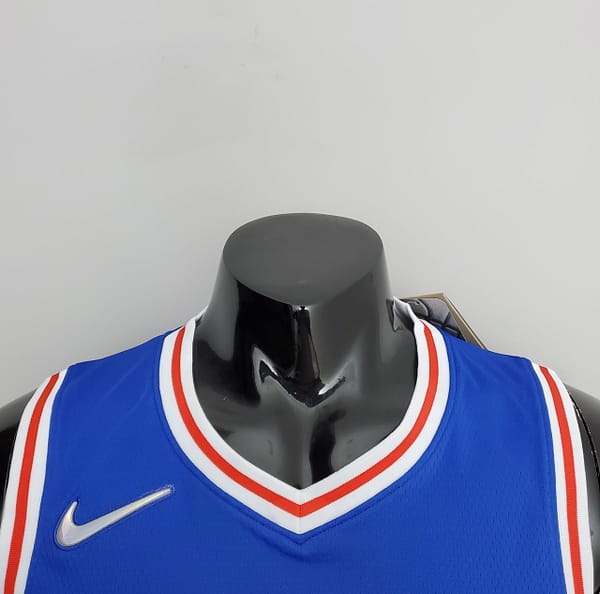75th Anniversary Philadelphia 76ers SIMMONS#25 Blue NBA Jersey - Image 9