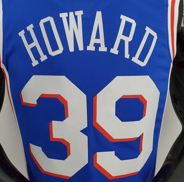 75th Anniversary Philadelphia 76ers HOWARD#39 Blue NBA Jersey - Image 3