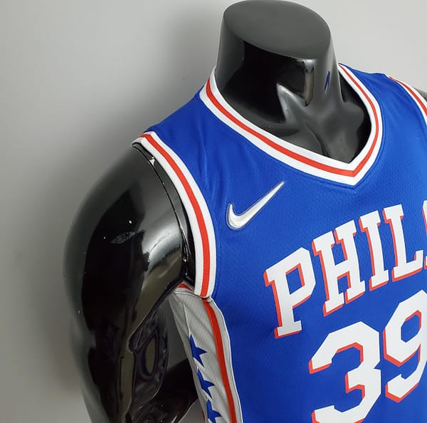 75th Anniversary Philadelphia 76ers HOWARD#39 Blue NBA Jersey - Image 7
