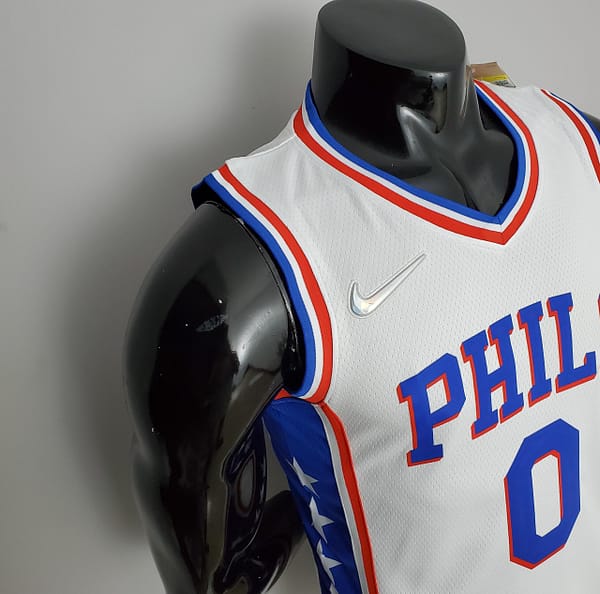 75th Anniversary Philadelphia 76ers MAXEY#0 White NBA Jersey - Image 6