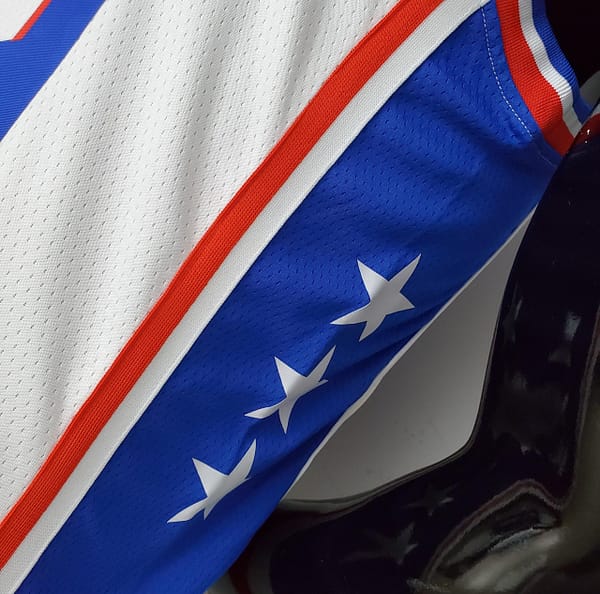 75th Anniversary Philadelphia 76ers HOWARD#39 White NBA Jersey - Image 8
