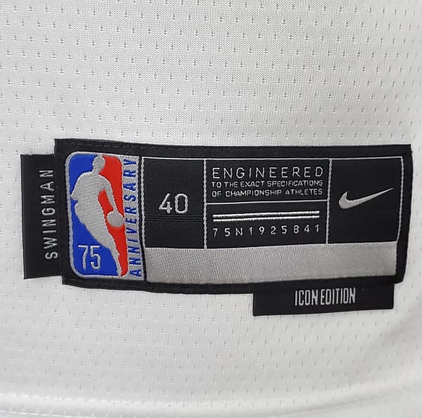 75th Anniversary Philadelphia 76ers HARDEN#1 White NBA Jersey - Image 2
