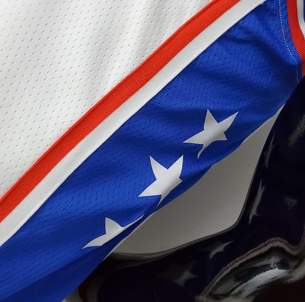 75th Anniversary Philadelphia 76ers HARDEN#1 White NBA Jersey - Image 3