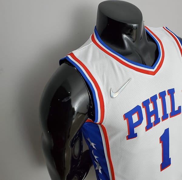 75th Anniversary Philadelphia 76ers HARDEN#1 White NBA Jersey - Image 4