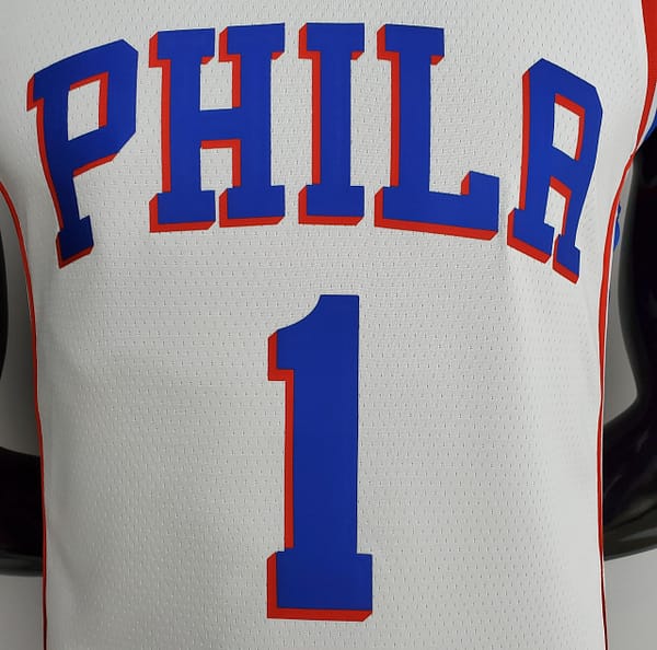 75th Anniversary Philadelphia 76ers HARDEN#1 White NBA Jersey - Image 7