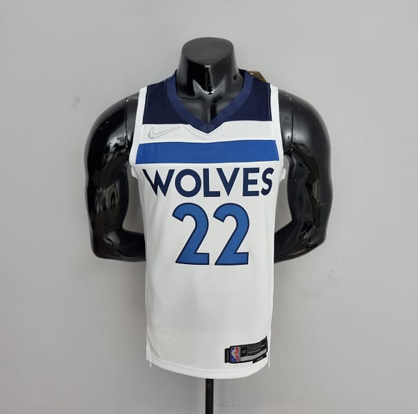 75th Anniversary Minnesota Timberwolves Wiggins #22 Royal White NBA Jersey