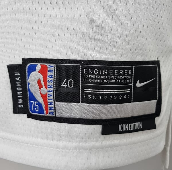 75th Anniversary Minnesota Timberwolves Wiggins #22 Royal White NBA Jersey - Image 2