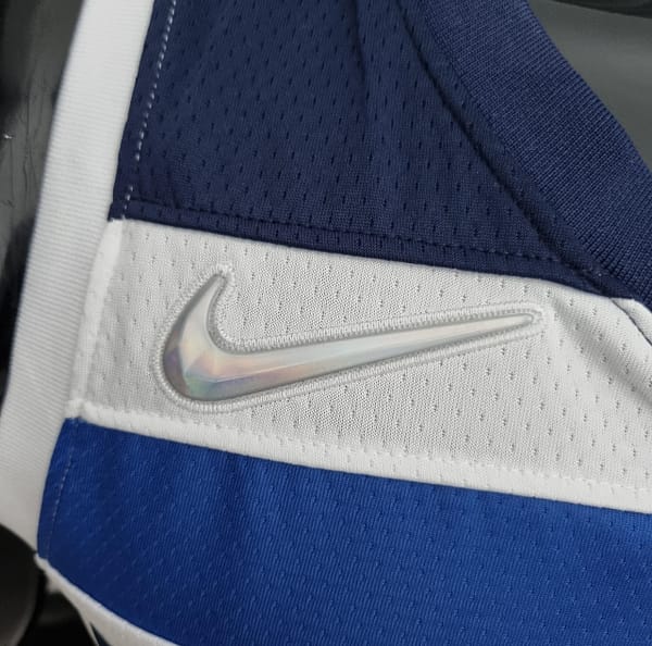 75th Anniversary Minnesota Timberwolves Wiggins #22 Royal White NBA Jersey - Image 4