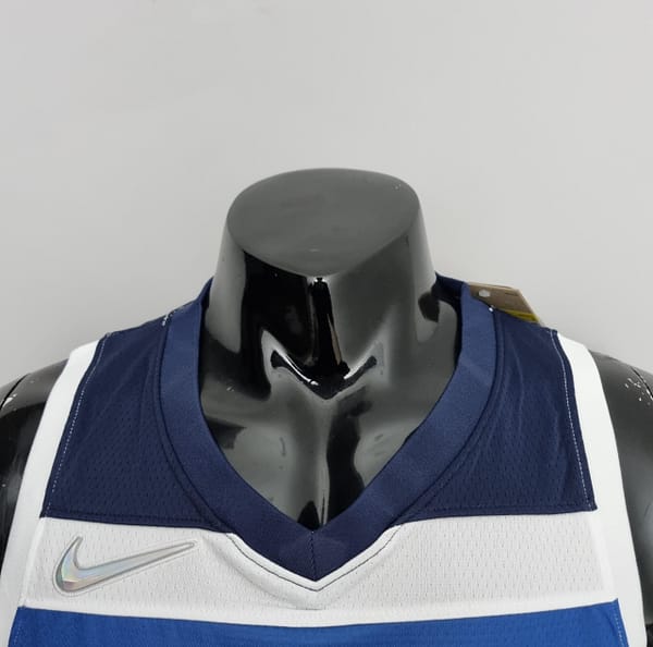 75th Anniversary Minnesota Timberwolves Wiggins #22 Royal White NBA Jersey - Image 5