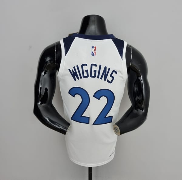 75th Anniversary Minnesota Timberwolves Wiggins #22 Royal White NBA Jersey - Image 8