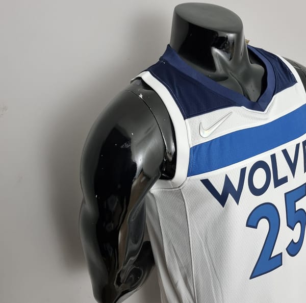 75th Anniversary Minnesota Timberwolves Rose #25 Royal White NBA Jersey - Image 3