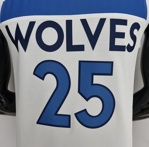 75th Anniversary Minnesota Timberwolves Rose #25 Royal White NBA Jersey - Image 6