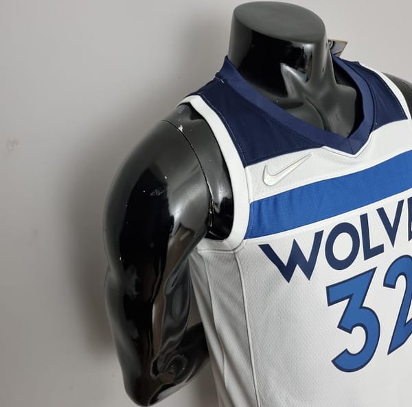 75th Anniversary Minnesota Timberwolves TOWNS#32 Royal White NBA Jersey - Image 3