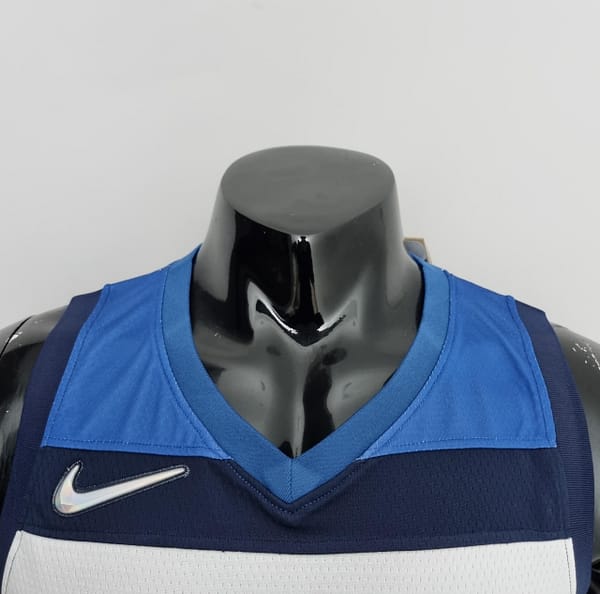75th Anniversary Minnesota Timberwolves Edwards #1 Royal Blue NBA Jersey - Image 7