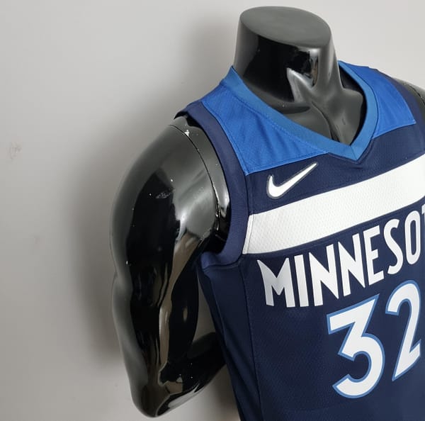 75th Anniversary Minnesota Timberwolves TOWNS#32 Royal Blue NBA Jersey - Image 3