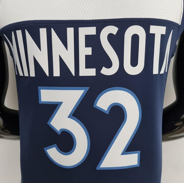 75th Anniversary Minnesota Timberwolves TOWNS#32 Royal Blue NBA Jersey - Image 6
