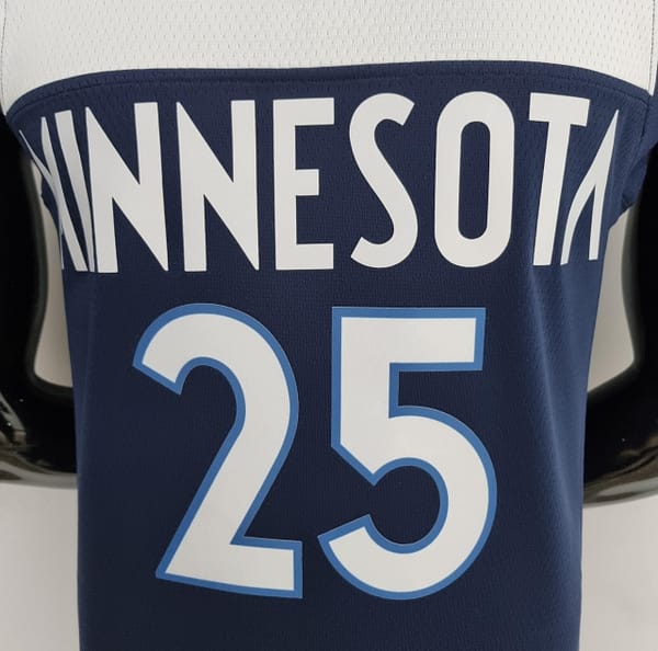 75th Anniversary Minnesota Timberwolves Rose #25 Royal Blue NBA Jersey - Image 8
