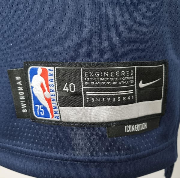 75th Anniversary Minnesota Timberwolves Wiggins #22 Royal Blue NBA Jersey - Image 2