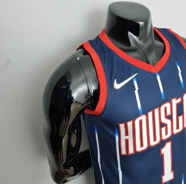 2022 Houston Rockets McGrady #1 Urban Edition NBA Jersey - Image 3