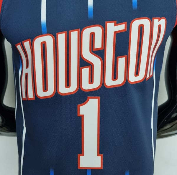 2022 Houston Rockets McGrady #1 Urban Edition NBA Jersey - Image 6